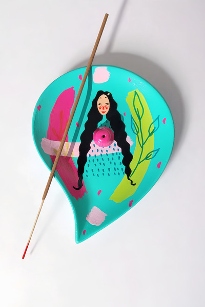 ARİENEL El Yapımı Seramik Tütsülük | Arienel Kızları | Turkuaz | Unique | Art...