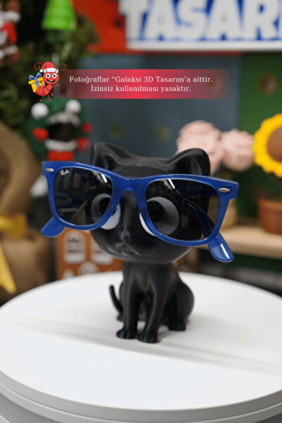 Galaksi 3D حامل نظارات للقطط، حامل نظارات، قطعة بلاستيكية مزخرفة مقاس 14x9 سم