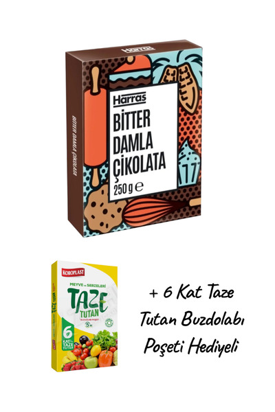 Harras Bitter Damla Çikolata 250 gr.