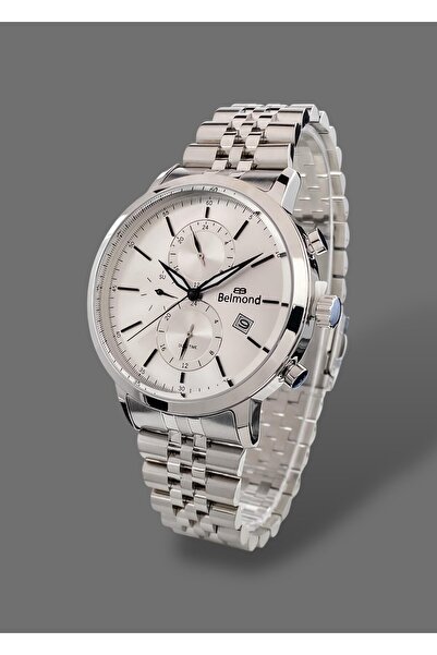 Belmond ساعة يد رجالية أصلية بضمان لمدة عامين ووظائف نشطة 5 Atm مقاومة للماء بحبل فولاذي