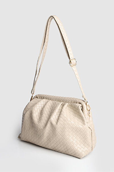 Rivina حقيبة يد وكتف وحقيبة كروس بودي من ميري جلو بتفاصيل محبوكة من فرو المنك