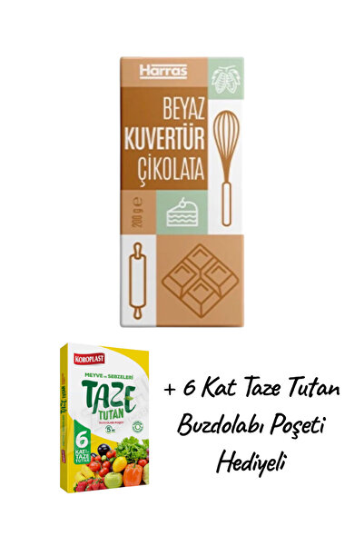 Harras Beyaz Kuvertür Çikolata 200 gr