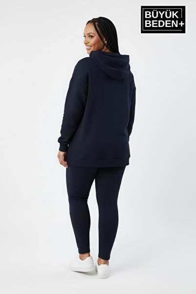 Superlife Women's Plus Size Hooded Slim Sweatshirt Spr24Bswk57