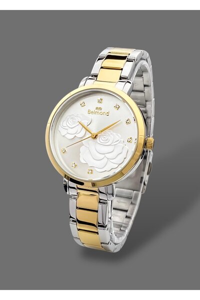 Belmond Original 2 Years Warranty 3 Atm Waterproof Silver Gold Color Steel Cord Women Wristwatch