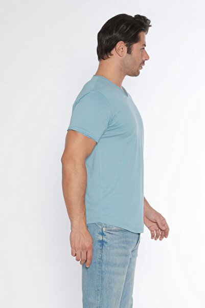 BlackHorn Men's Wide Neck 100% Cotton Loose T-Shirt