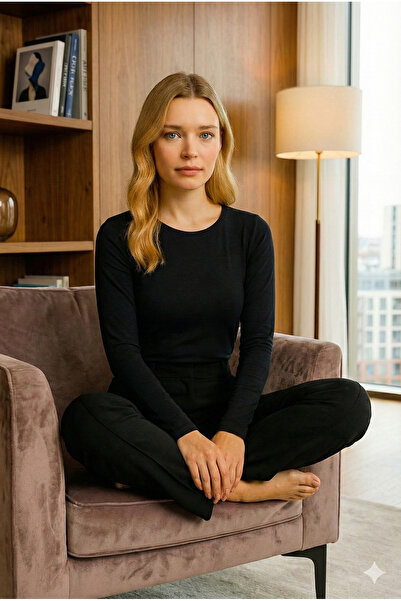 navesta Women's Crew Neck Fisherman Bodysuit 100% Viscose