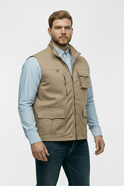 Lifeguard Βαμβακερό γιλέκο Safari Plus Size