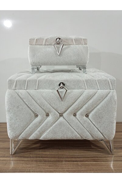 Hasret Çeyiz Çeyiz Sandık Damat Nişan Bohça Gelin Sandığı 2li 0308