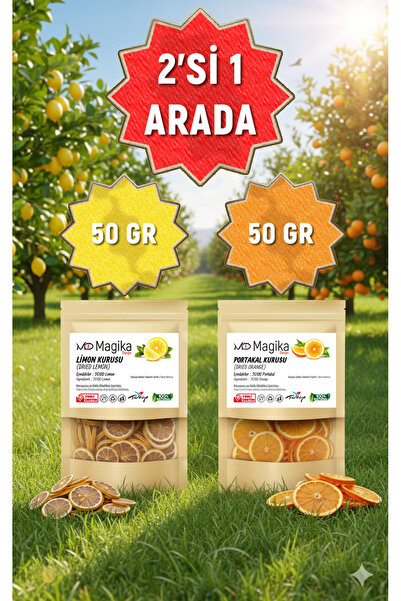Magika Design 50 GR Limon Kurusu ve 50 GR Portakal Kurusu, 1. Sınıf, Taze Kur...