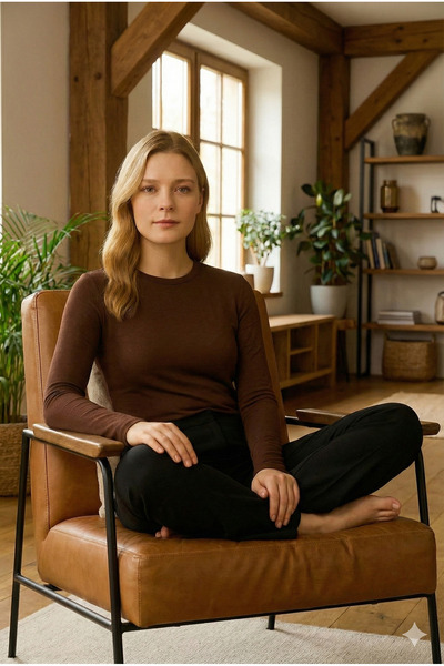 navesta Γυναικείο κορμάκι με λαιμόκοψη Fisherman 100% ΒΙΣΚΟΝ