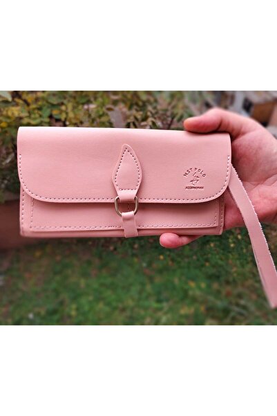 MST POLO محفظة نسائية أنيقة بتصميم عصري مع حزام ومرآة كهدية