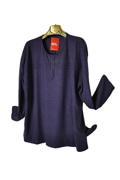 elma abone Μπλούζα μεγάλου μεγέθους από μαλλί χτενισμένο βαμβάκι-ροδακινί