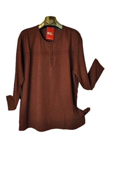 elma abone Large Size Wool Combed Cotton Blouse-Peach