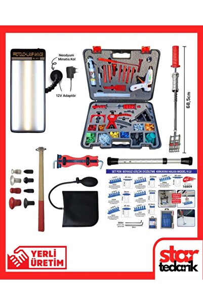 STAR PDR Kaporta Çektime Boyasız Göçük Düzeltme Aparatı Seti 160 Parça Özel Seri