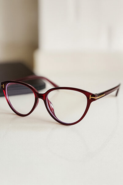RAWEN EYEWEAR نظارات شاشة شعبية بإطار عين القطة باللون الأزرق الداكن مع حماية من الضوء الأزرق