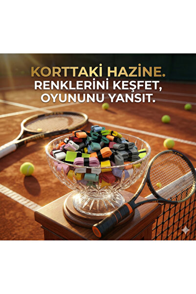 Helixan Nonslıp Kaymaz Tenis Raket (Overgrip) 3 Adet