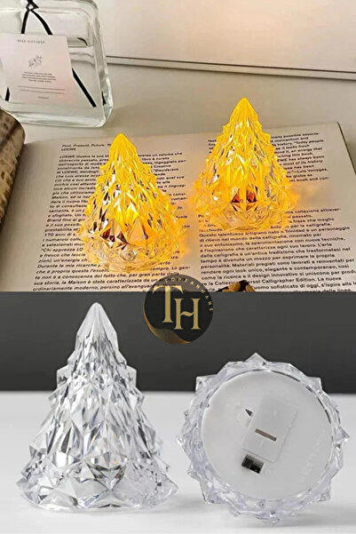 Toptanhane Çam Ağacı Şekilli Led Işık Mini Çam Ağacı Dekoratif Süs Lambası Yeni Yıl Yılbaşı Süsü Noel Ağacı