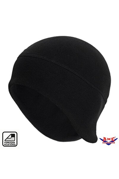 AXE SPORTSWEAR Căciulă termică din lână cu două straturi de iarnă neagră cu c...