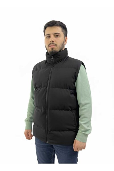 MontClup Men's Black Puffer Jacket Relax Fit