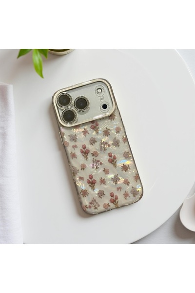 HYPERSOFT غطاء حماية فاخر لهاتف آيفون 17 إير (6.5 بوصة) متوافق مع الهولوغرام المنقوش مع واقي للكاميرا