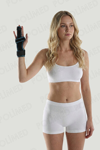 POLİMED Professional Middle Finger Splint | Broken Finger and Tendonitis Stabilizer – Breathable Fabric