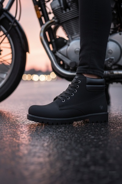 Vojo Catex Black Nubuck Cold and Water Resistant Unisex Winter Boots