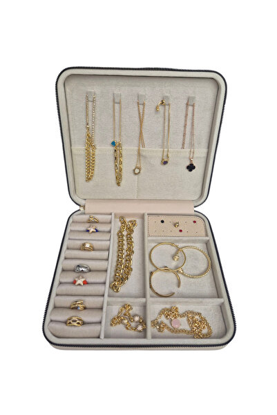 Moda fiesta Büyük Boy  ( 27×24)  Takı  Düzenleyici  Takı Saklama Kutusu  Seye...