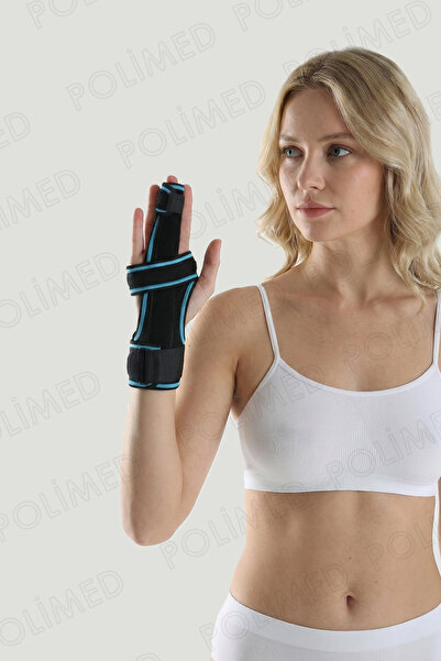 POLİMED Professional Middle Finger Splint | Broken Finger and Tendonitis Stabilizer – Breathable Fabric