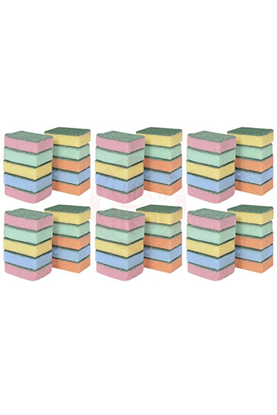 MOONLİGHT Cleaning Sponge With Scrubber 60 Pcs ( 10 Pcs Set) 80924