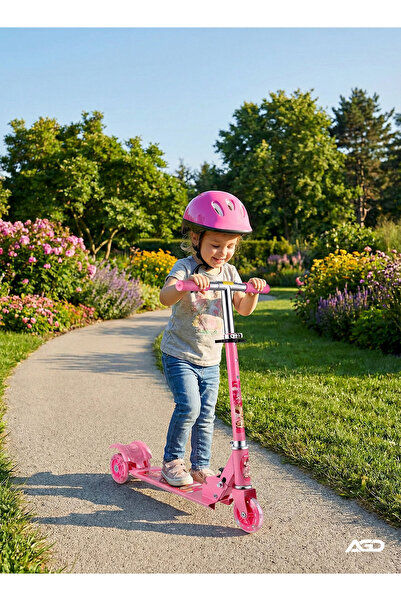 Generic Foldable Printed Scooter Pink 73x83x15cm