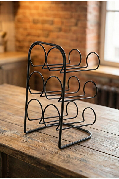 Vovikon Metal 6 Bölmeli Şaraplık İçki Standı