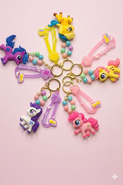 NO BRAND Lilalola Pony Anahtarlık – Renkli At Figürlü Sevimli Çocuk Hediyelik...
