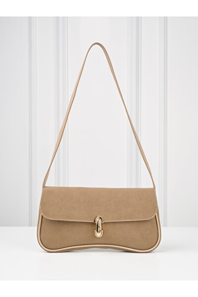 Rivina Liva Women's Vintage Gold Buckle Retro Model Hand and Shoulder Bag