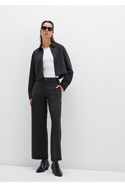 Mavi Faux Suede Black Trousers 1011087-900