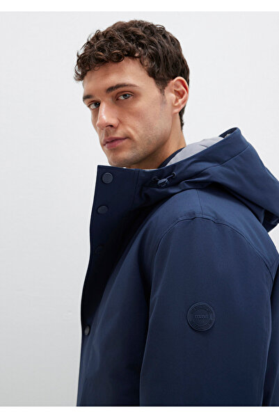 Mavi με κουκούλα Μπλε σκούρο μπλε παλτό Loose Fit / Χαλαρή Άνετη Κοπή 0110667-80872