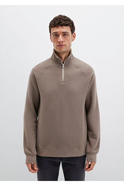 Mavi Semi-Zip Beige Sweatshirt 0S10483-70380