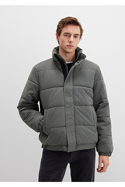 Mavi Mock Neck Khaki Puffer Jacket 0110470-71598