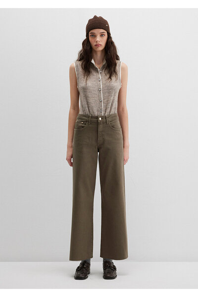 Mavi Paloma Khaki Gabardine Trousers 1010114-91195
