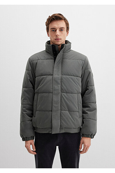 Mavi Mock Neck Khaki Puffer Jacket 0110470-71598
