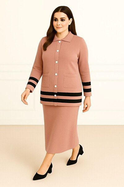 MAY MARA Women's Comfortable Fit Jacket and Skirt 2-Piece Knitwear Set