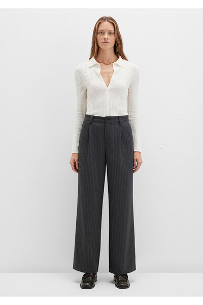 Mavi Striped Anthracite Fabric Trousers 1011090-89872