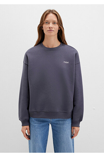 Mavi Logo Printed Anthracite Sweatshirt 1S10490-80932