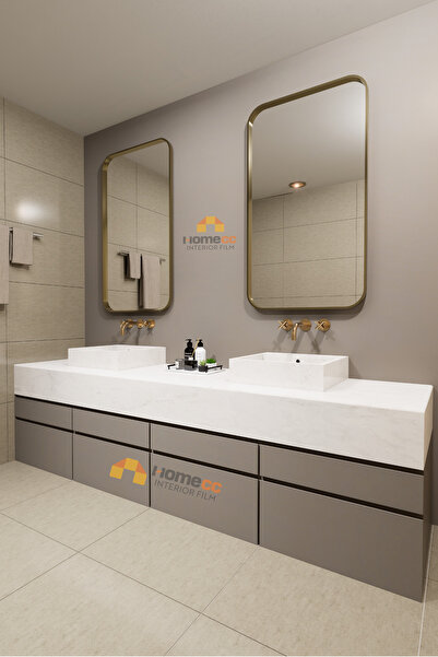 HOMECC İNTERİOR Soft Taş Rengi Yapışkanlı Kaplama Folyo 120 cm – Mobilya, Duvar, Kapı, Mutfak İçin – SM936 - SM936