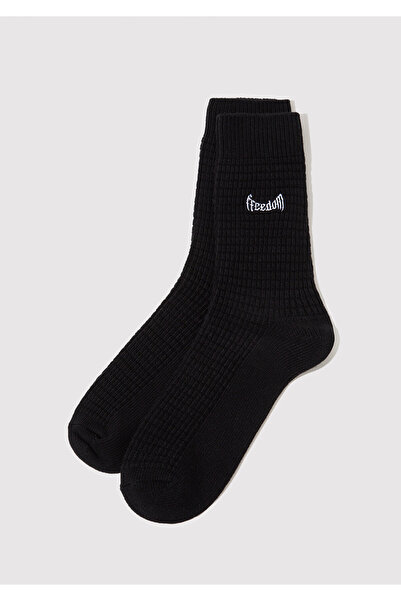 Mavi Freedom Embroidered Black Boot Socks 0911960-900