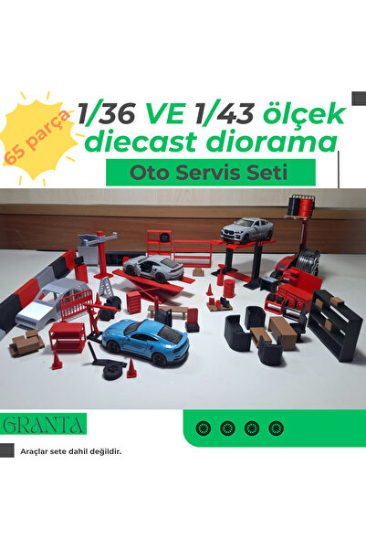 Home 1:36 ve 1:43 ÖLÇEK UYUMLU DİORAMA MAKET DİECAST MODEL ARAÇ OTO SERVİS SETİ