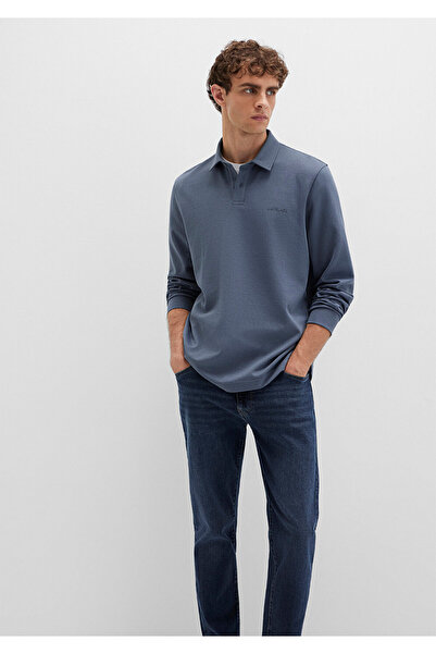 Mavi Button Detailed Navy Blue Polo T-Shirt Regular Fit / Standard Cut 0613043-80776