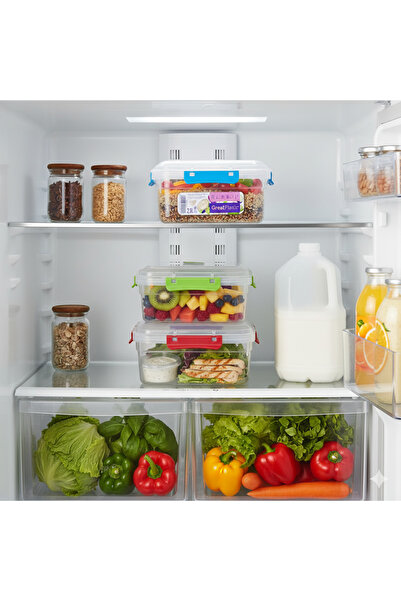 Generic مجموعة من 3 عبوات بلاستيكية لحفظ الطعام سعة 3.5 لتر للمطبخ من إسبانيا