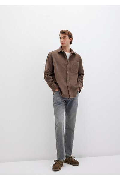 Mavi Brown Velvet Shirt Loose Fit / Relaxed Fit 0211749-70380