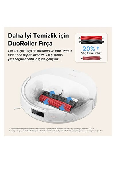 Roborock Çift Rulo Fırça Hassas Haritalama Akıllı 5500pa Robot Süpürge Yedek ...