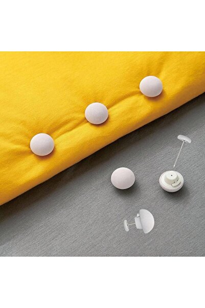 MHT Spot Pratik 10'lu Mantar Şeklinde Yorgan Nevresim Çarşaf Sabitleme İğnesi Düğmeli Sabitleyici